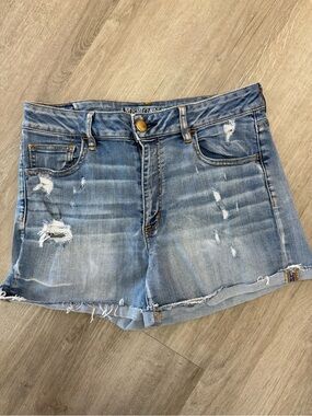 American Eagle Super Stretch Distressed Shorts - Size 14